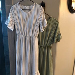 Size small striped dresses